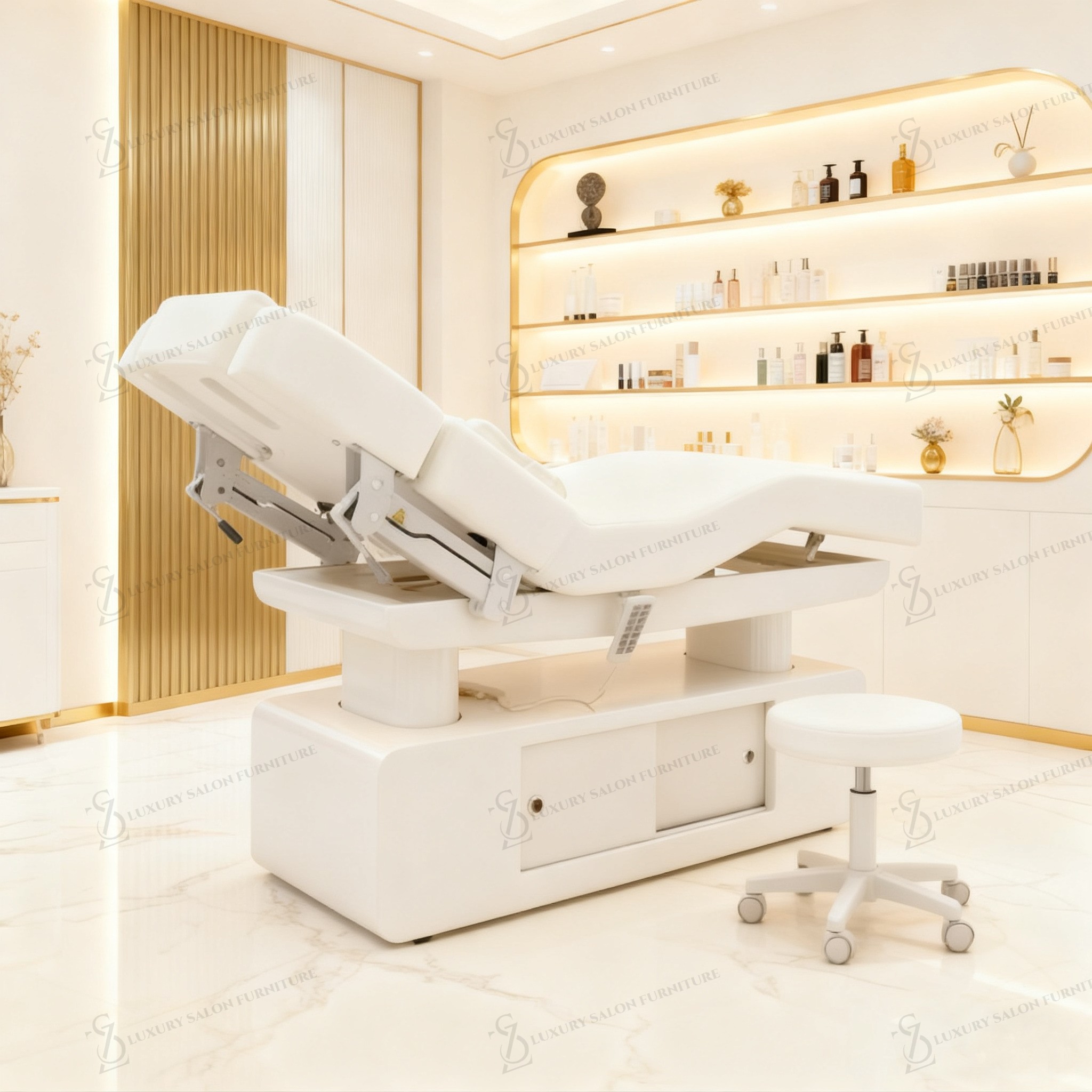 Lit de beauté rose de luxe à 3 - Spa Wellness Luxury avis et prix